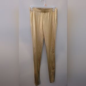 Balera shimmering gold sparkly dance wear leggings medium